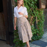 Circle Skirt Poplin - Moss Castillo Medallion