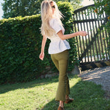 Bell Pant Twill - Martini