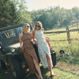 Hadley Dress - Ecru Domino Tile