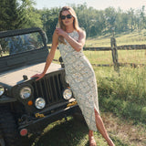 Hadley Dress - Ecru Domino Tile