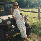 Hadley Dress - Ecru Domino Tile
