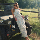 Hadley Dress - Ecru Domino Tile