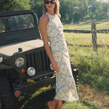 Hadley Dress - Ecru Domino Tile