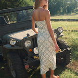 Hadley Dress - Ecru Domino Tile