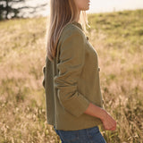 Mandarin Jacket Linen - Martini