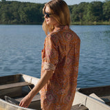 Husband Shirt - Rust Trellis Bandana