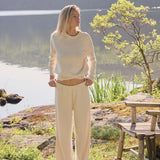 Falmouth Wide Leg Pant - Warm White