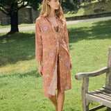 Gemma Dress - Rust Trellis Bandana
