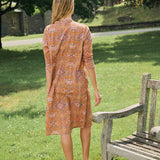 Gemma Dress - Rust Trellis Bandana