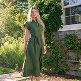 Betty Dress Linen - Fern