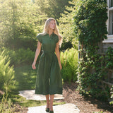 Betty Dress Linen - Fern
