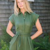 Betty Dress Linen - Fern