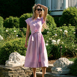 Betty Dress Linen - Lavender