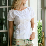 Bell Pant Twill - Moss Batik Tile