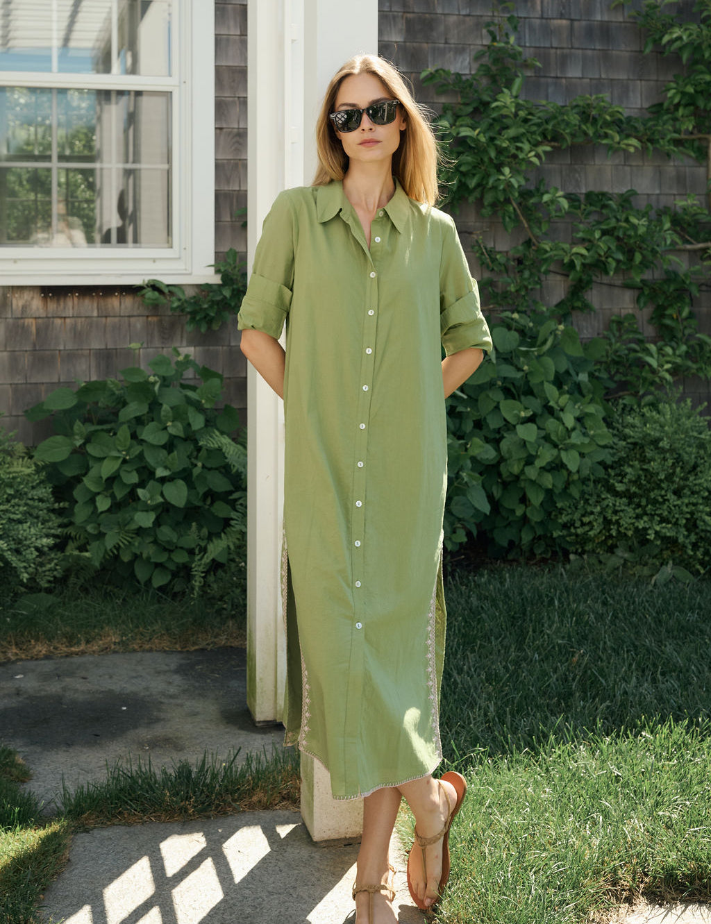 julia amory shirt dress Julia Amory The Ja Summer-Weight Shirt Dress Hearts - Blue