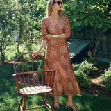Gabriella Dress - Mocha Bandana