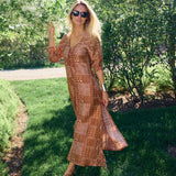 Gabriella Dress - Mocha Bandana
