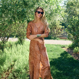 Gabriella Dress - Mocha Bandana