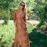 Gabriella Dress - Mocha Bandana