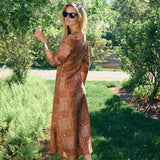 Gabriella Dress - Mocha Bandana