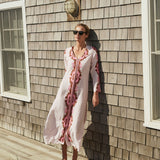 Chloe Caftan Embroidered - Ballet with Mocha