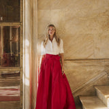 Ball Skirt - Cranberry