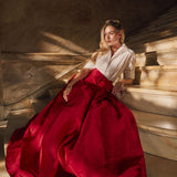Ball Skirt - Cranberry