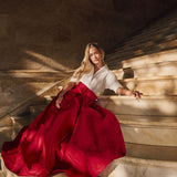 Ball Skirt - Cranberry