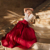 Ball Skirt - Cranberry
