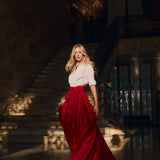 Ball Skirt - Cranberry