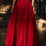 Ball Skirt - Cranberry