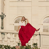 Ball Skirt - Cranberry