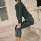 Jackie Pant Velvet - Garden Cheri Paisley