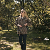 Hazel Wrap Jacket - Leopard