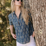 Carolyn Shirt Cotton Silk - Bijou Motif