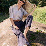 Carolyn Shirt Striped - Sapphire