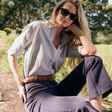 Carolyn Shirt Striped - Sapphire