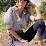 Carolyn Shirt Striped - Sapphire