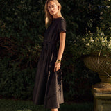Kate Dress Dupioni - Noir