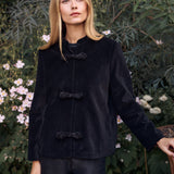 Mandarin Velvet Jacket - Noir