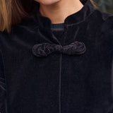 Mandarin Velvet Jacket - Noir