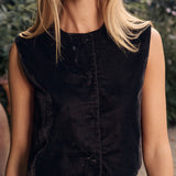 Blair Top Velvet - Noir