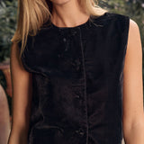 Blair Top Velvet - Noir