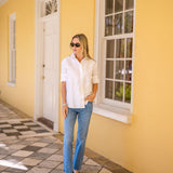 The Carolyn Shirt Dupioni - Blanc