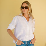The Carolyn Shirt Dupioni - Blanc