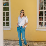 The Carolyn Shirt Dupioni - Blanc
