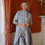 Liza Jacket Dupioni - Icy Silver