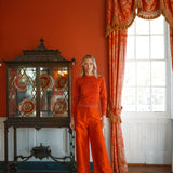 Metallic Bacall Sweater - Brick