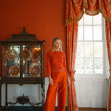 Metallic Bacall Sweater - Brick
