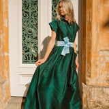 Little Edie Belt Dupioni - Gracie Blue